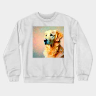 The Gentle Guardian - Golden Retriever in Van Gogh Style, Labrador Retriever Doggo Crewneck Sweatshirt